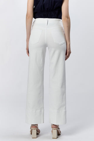 HOLLY HIGH RISE WIDE HEM STRAIGHT JWANS WHITE