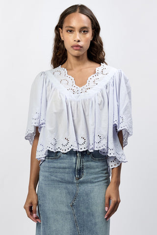 LANIA SHORT SLEEVE RELAXED FIT TOP SKYWAY