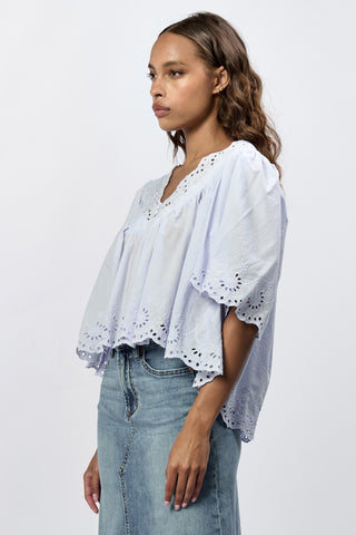 LANIA SHORT SLEEVE RELAXED FIT TOP SKYWAY