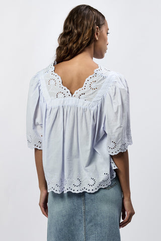 LANIA SHORT SLEEVE RELAXED FIT TOP SKYWAY