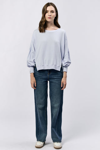 TRENTON CREW NECK LONG SLEEVE OVERSIZED SWEATER SKYWAY