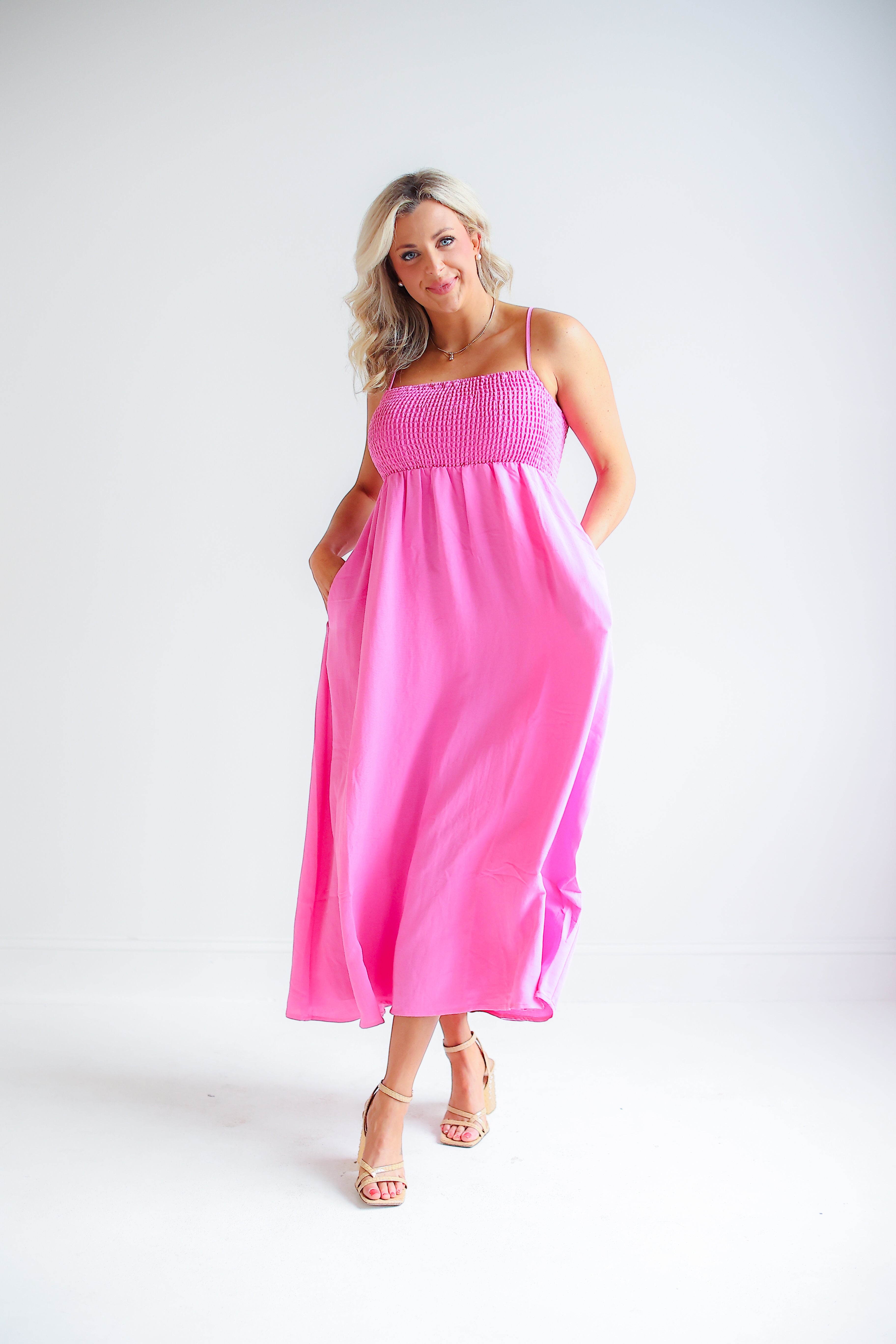 BEACHSIDE MIDI DRESS (HEARTBREAK PINK) - Z SUPPLY BEACHSIDE MIDI DRESS (HEARTBREAK PINK) - Z SUPPLY