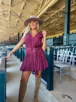 Bridget Belted Mini Dress