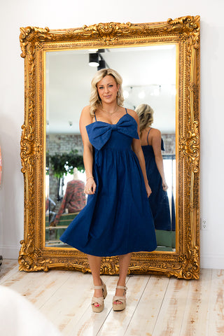 AZURE CHAMBRAY MAXI DRESS - MEET ME IN SANTORINI