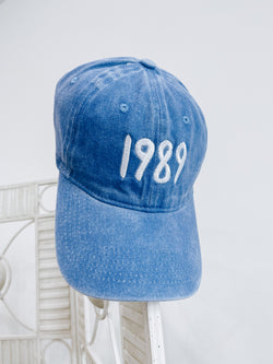 1989 distressed baseball hats (blue)