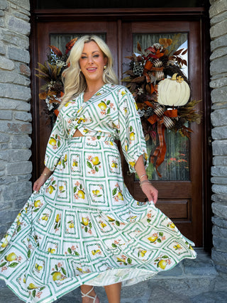 LEMON GROVE DELIGHT DRESS - MEET ME IN SANTORINI