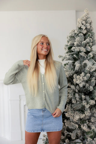 EMILE V-NECK CARDIGAN (BAY LEAF) - Z SUPPLY