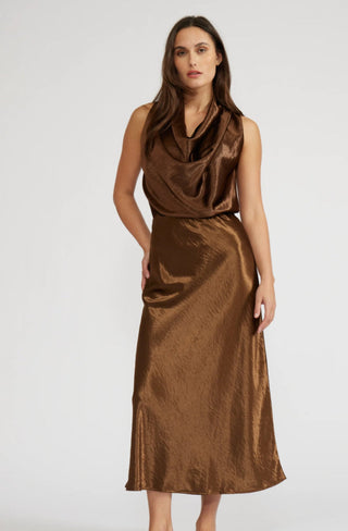 DOROTHY SATIN TOP (BRONZE) - LUCY PARIS