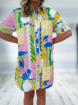 (MEDIUM) Sippin’ in Santorini Dress