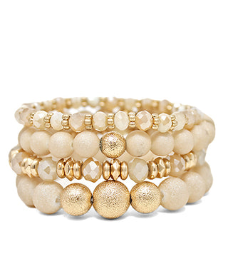 4 Row CCB & Sand Bead Bracelet