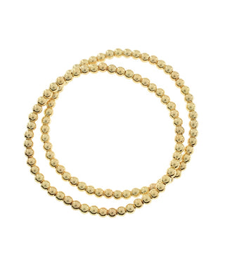 2Pc Metal Beaded Ball Bracelet