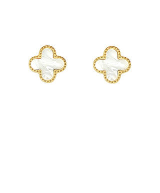 Clover Stainless Steel Stud Earrings