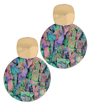 Square & Shell Earrings