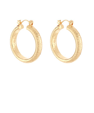 30mm Hammered Hoops