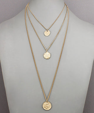Three Coin Layer Necklace