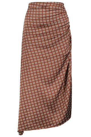 ASYMMETRICAL MIDI SKIRT (COPPER) - Bishop & Young