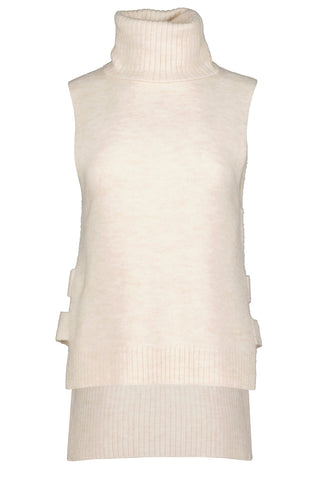 FRANKIE SLEEVELESS TURTLENECK (IVORY) - Bishop & Young