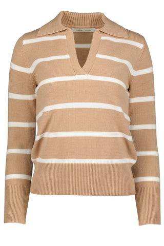 VERONICA POLO (CAMEL STRIPE) - Bishop & Young