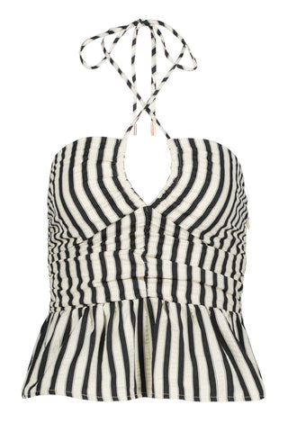 Aeries Halter Top (Black/White)