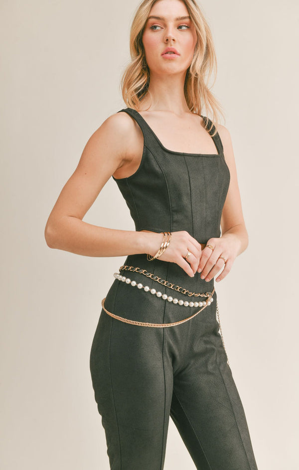 Late Nights Bustier Top (Black) - Sage The Label