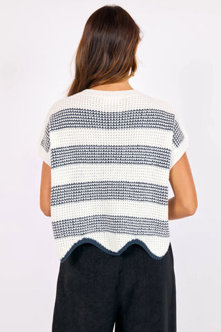 MISSED CONNECTIONS SWEATER (NAVY/IVORY) - SAGE THE LABEL