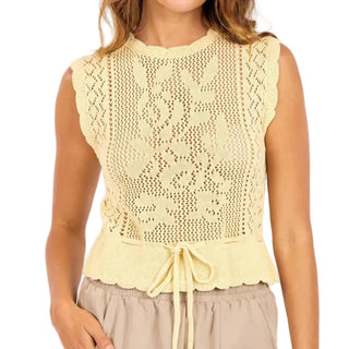 DAWN SWEATER TANK SWEATER (PALE YELLOW) - SAGE THE LABEL