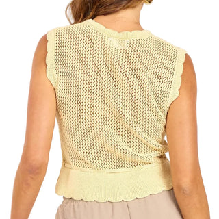 DAWN SWEATER TANK SWEATER (PALE YELLOW) - SAGE THE LABEL