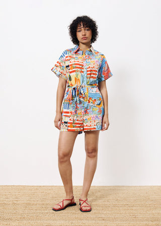COMBISHORT CLEMIRE MARCHE BLEU ROMPER