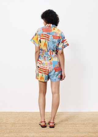COMBISHORT CLEMIRE MARCHE BLEU ROMPER