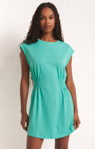 ROWAN TEXTURED MINI DRESS (CABANA GREEN) -  Z SUPPLY