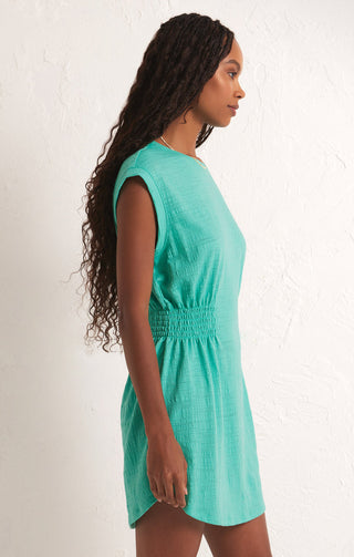 ROWAN TEXTURED MINI DRESS (CABANA GREEN) -  Z SUPPLY