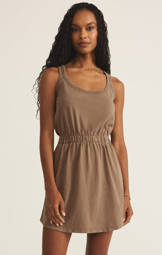 KEEGAN SLUB JERSEY MINI DRESS (ICED COFFEE) - Z SUPPLY