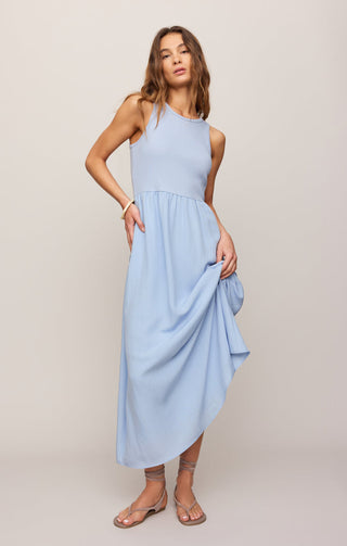CHARLOTTE RIB MIDI DRESS (BLUE LIGHT) - Z SUPPLY