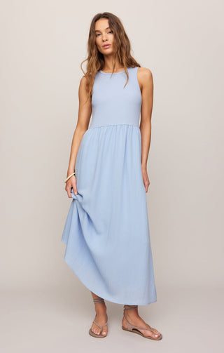 CHARLOTTE RIB MIDI DRESS (BLUE LIGHT) - Z SUPPLY