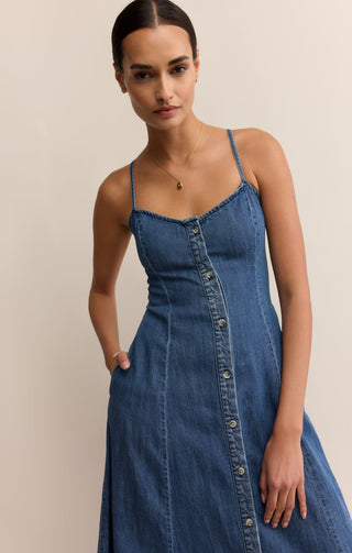 ANGEL EYES DENIM MIDI DRESS - Z SUPPLY