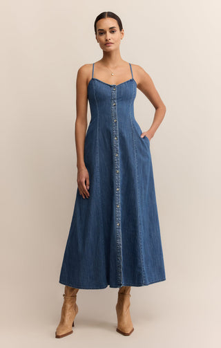 ANGEL EYES DENIM MIDI DRESS - Z SUPPLY