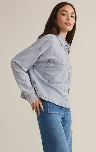 ALL DAY CROPPED KNIT DENIM JACKET - Z SUPPLY