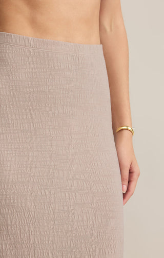 DELAVINE TEXTURED MIDI SKIRT (PARCHMENT) - Z SUPPLY