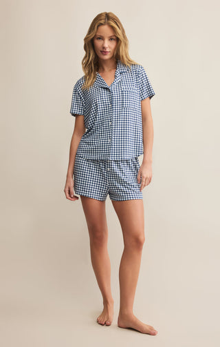 MADDIE GINGHAM SHORT YACHT BLUE) - Z SUPPLY