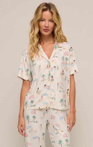 BEACH DAYS PAJAMA TOP - Z SUPPLY