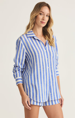 SATURDAYS STRIPE GAUZE SHIRT - Z SUPPLY