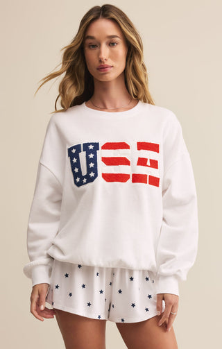 OVERSIZED USA SWEATSHIRT - Z SUPPLY