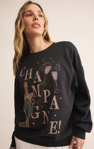 CELEBRATE CHAMPAGNE SWEATSHIRT - Z SUPPLY