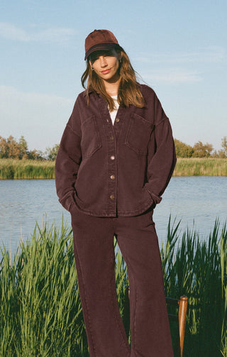 HUNTER KNIT DENIM PANT (CHOCOLATE CHERRY) - Z SUPPLY