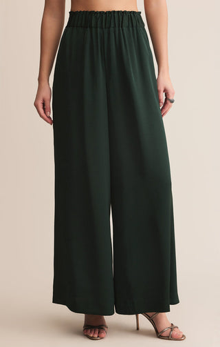 ISOLDE WIDE LEG SATIN PANT (GARLAND GREEN) - Z SUPPLY