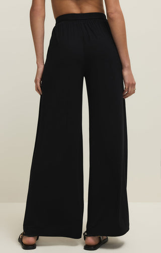 LYDIA WIDE LEG STRETCH PANT (BLACK) - Z SUPPLY