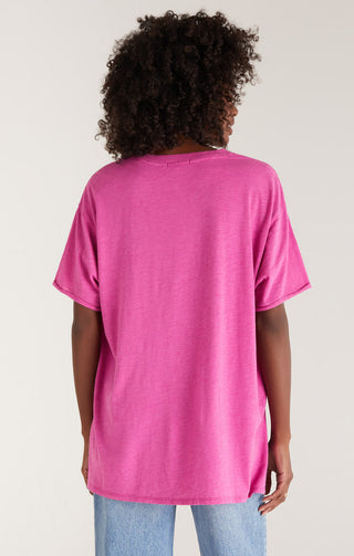 (RESTOCK) REBEL OVERSIZED TEE (ROSE VIOLET) - Z SUPPLY