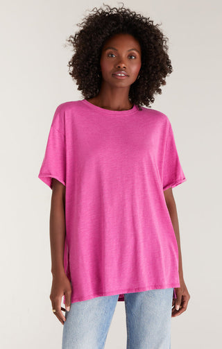 (RESTOCK) REBEL OVERSIZED TEE (ROSE VIOLET) - Z SUPPLY