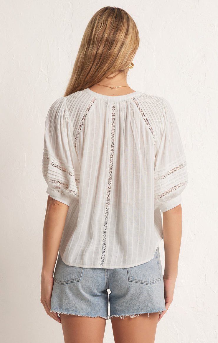 ELLIOT LACE INSET TOP (WHITE) - Z SUPPLY