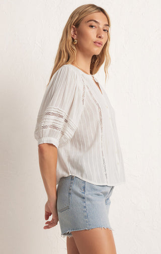 ELLIOT LACE INSET TOP (WHITE) - Z SUPPLY